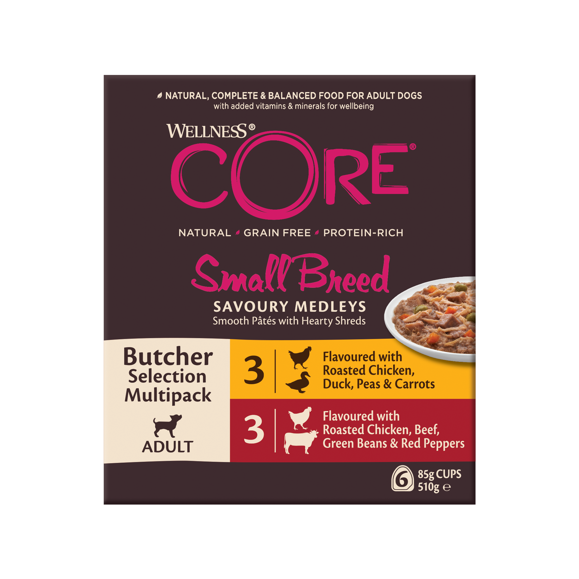 Wellness CORE Small Breed Savoury Medleys Butcher Selection Multipack ...